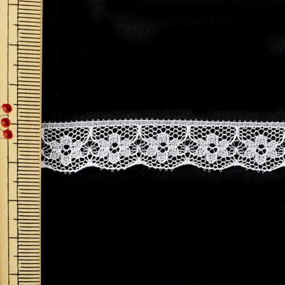 [De la quantité 5] Race Ribon Tape "Russell Lace White Width Environ 12 mm 761243"