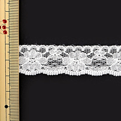 [Aus Quantität 5] Lace Ribon Tape "Russell Spitze weiße Breite etwa 20mm 761530c"