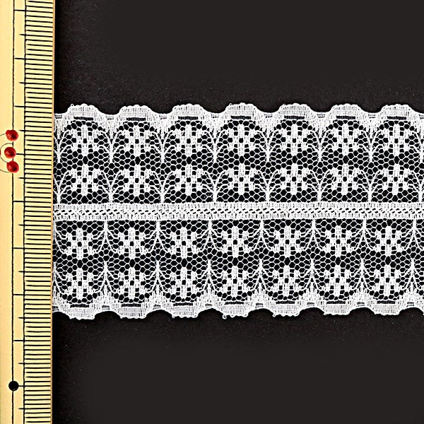 [From quantity 5] RaceRibbonTape "Russell lace double white width about 45mm 768838-2"