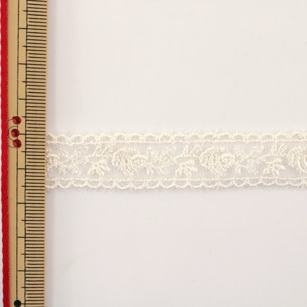 [De quantité 5] ruban de ribon en dentelle "Largeur de génération de dentelle en tulle environ 15 mm 24220-12"