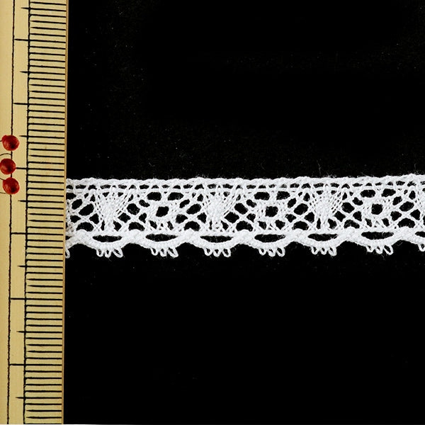 [From quantity 5] RaceRibbonTape "Torsion Lace White width about 12mm 21022]