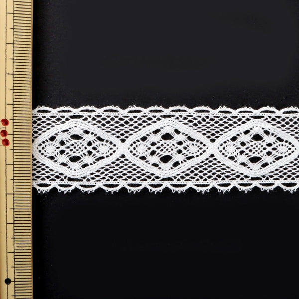 [From quantity 5] RaceRibbonTape "Torsion Lace White width about 30mm 3123]