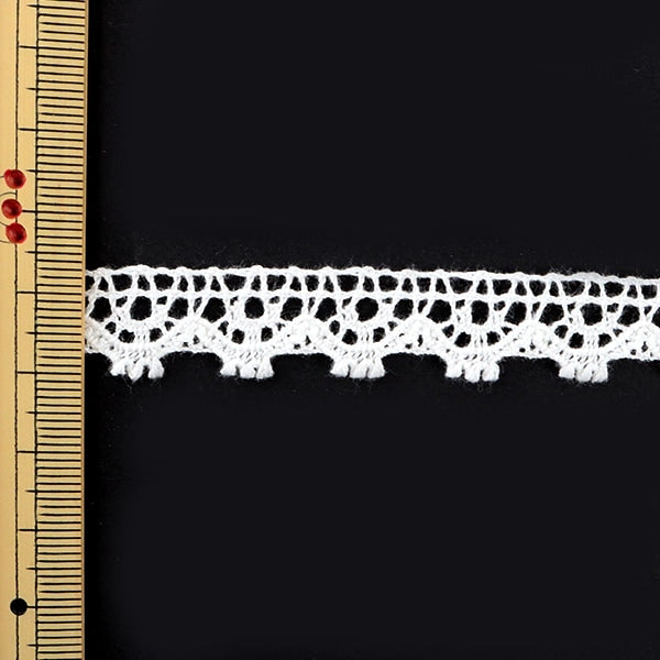 [From quantity 5] RaceRibbonTape "Torsion Lace White width about 13mm 23248]