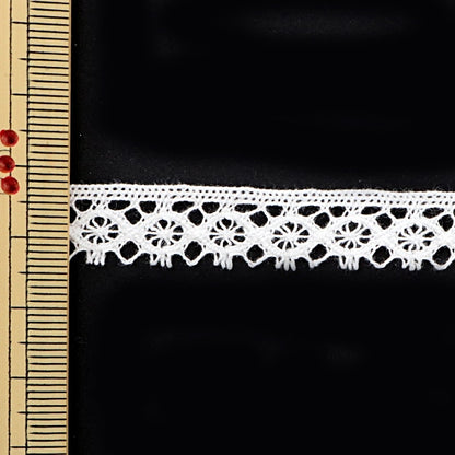 [Aus Quantität 5] Lace Ribon Tape "Torsion Spitze weiße Breite ca. 11mm 2692"