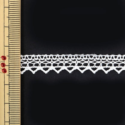 [Aus Quantität 5] Lace Ribon Tape "Torsion Spitze weiße Breite etwa 9mm 3149"