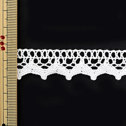 [Aus Quantität 5] Lace Ribon Tape "Torsion Spitze weiße Breite ca. 18mm 2477"