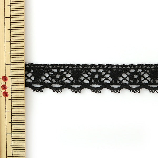 [From quantity 5] RaceRibbonTape "Torsion Lace Black width about 12mm 21022-BK]