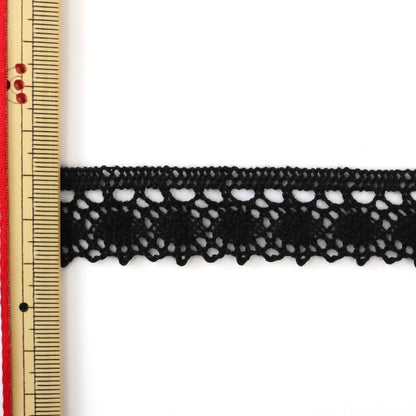 [From quantity 5] RaceRibbonTape "Torsion Lace Black width about 22mm 21276-BK]