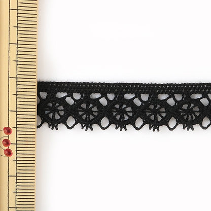 [Aus Quantität 5] Lace Ribon Tape "Torsion Spitze Schwarz Breite etwa 15 mm 2109-BK"