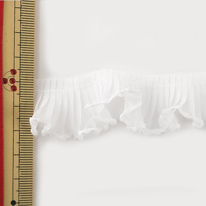 [From quantity 5] frillsRibbonTape "Tetron Frill White Width about 25mm"