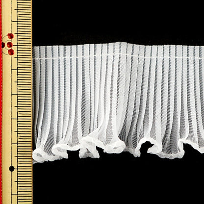 [From quantity 5] frillsRibbonTape "Tetron Frill White Width about 50mm"