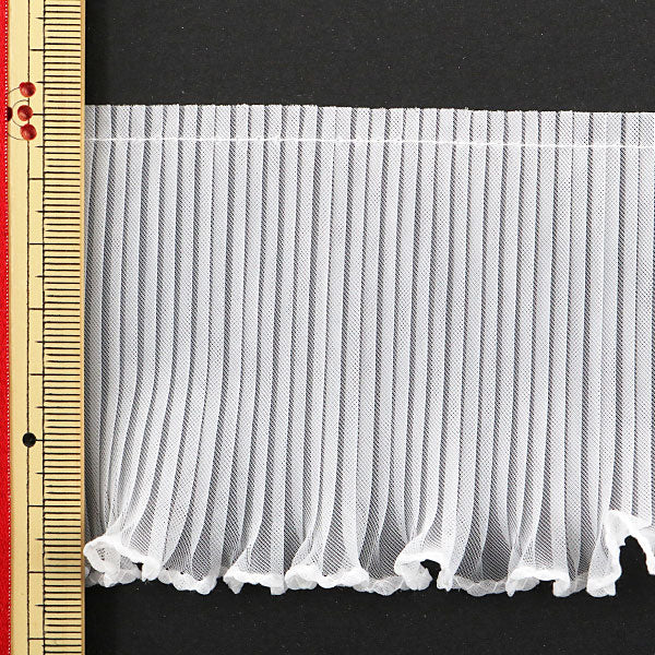 [From quantity 5] frillsRibbonTape "Tetron Frill White Width about 75mm"