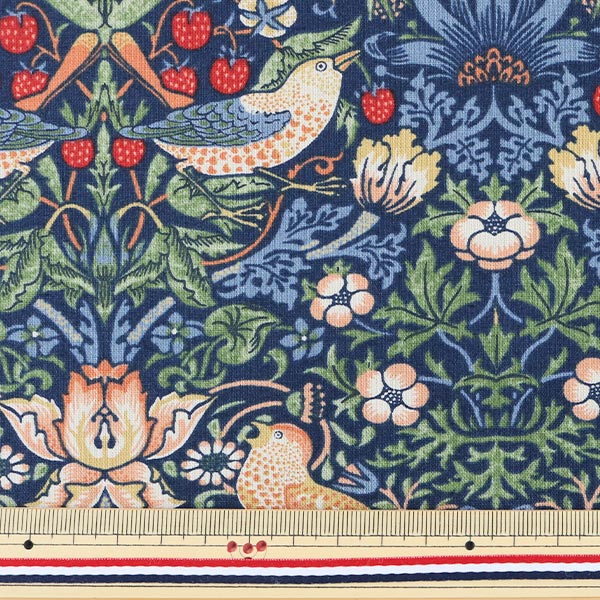 [数量5]织物“ Moda Fabrics William Morris William Morris草莓小偷床单8176-44”