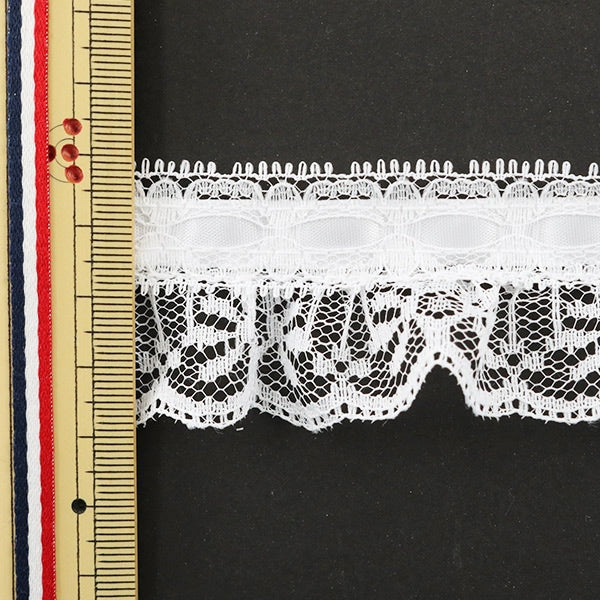 [From quantity 5] RaceRibbonTape "Cheap Lace White Flill 000612 K-C01"