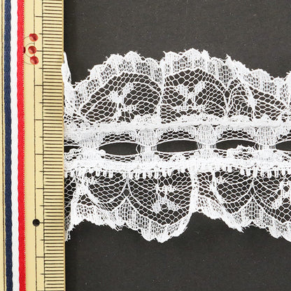 [From quantity 5] RaceRibbonTape "Cheap Lace White Flill 000603 K-C01"