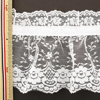 [From quantity 5] RaceRibbonTape "Cheap Lace White Flill 000618 K-C01"