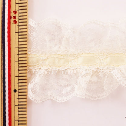 [Aus Quantität 5] Lace Ribon Tape "billiger Spitzen-Elfenbein-Schnitt 000629 K-C02"