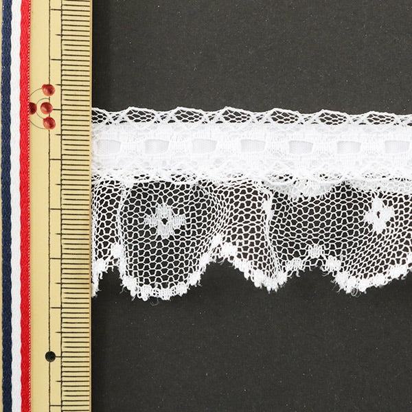 [Aus Quantität 5] Lace Ribon Tape "billiger Spitze weißer Flille 029105 K029"