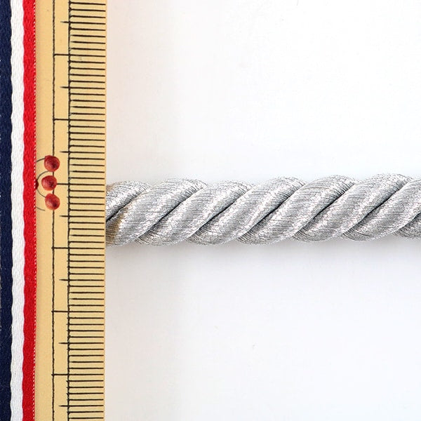 [From quantity 5] Craft Cord "Twist code 10mm width silver 3990-s"