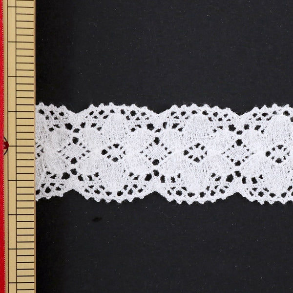 [From quantity 5] RaceRibbonTape "StretchTorsion Lace Approximately 30mm width 41186S off -white]