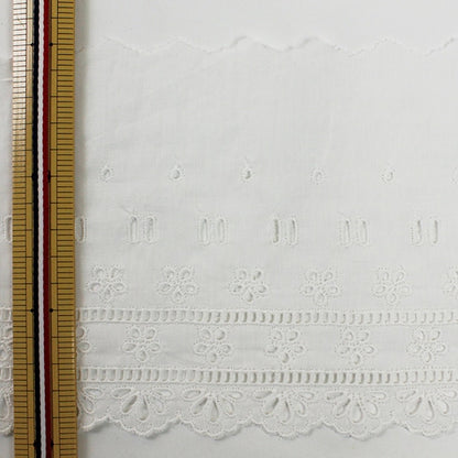 [From quantity 5] RaceRibbonTape "Cotton lace wide off-white about 15cm 23292-1"