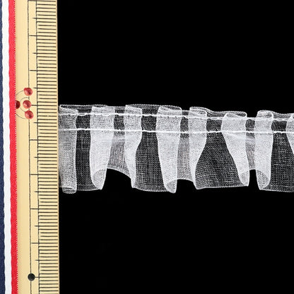 [수량 5에서] 프릴리본테이프 "Organja Tuck 레이스 너비 약 25mm 1st 컬러 흰색 850f"