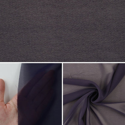 [From quantity 5] Fabric "Costume 75D Chiffon 7836-88 Dark Purple"