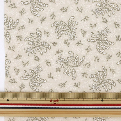 [De la cantidad 5] Fabric "Scare Lacquer Pint SUzuran Pattern Kinari X White KW-3115-10a"