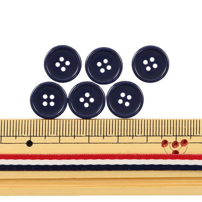 Bouton "Buttes à quatre trous 13 mm 6 pièces Navy Pytd10-13"