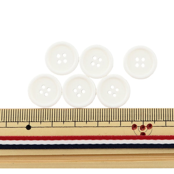 Bouton "Bouton à quatre trous 15 mm 6 pièces blanc pytd10-15"