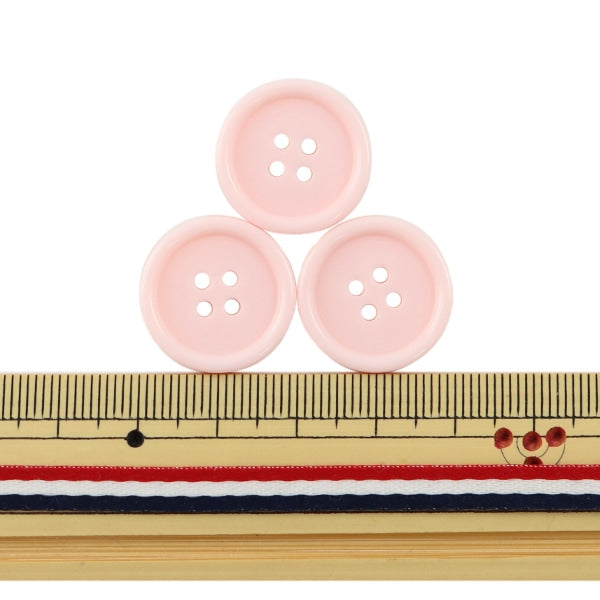 Bouton "Bouton à quatre trous 20 mm 3 Pytd10-20 rose"