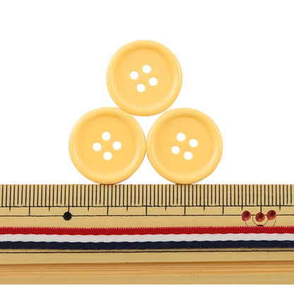 Bouton "Bouton à quatre trous 20 mm 3 pièces jaune pytd10-20"