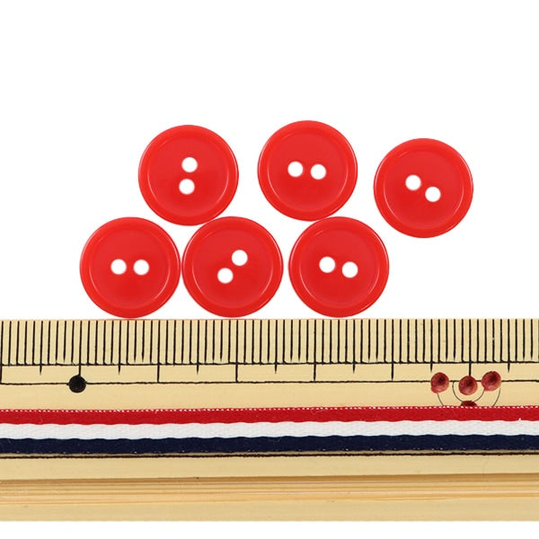 ボタン 『二つ穴ボタン 13mm 6個入り 赤 PYTD20-13』 – Yuzawaya