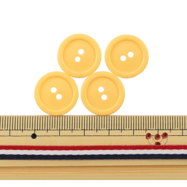 Button "Two hole buttons 18mm 4 pieces yellow PyTD20-18"