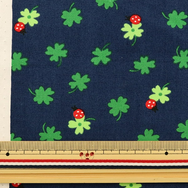 [Aus Quantität 5] Stoff "Broad Tentushi und Clover Navy KTS5321-D" Cotton Kobayashi Cotton Kobayashi Kobayashi.