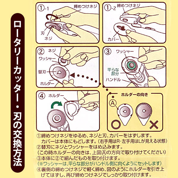 旋轉切刀“旋轉切割器28mm替換刀片57-504” Clover