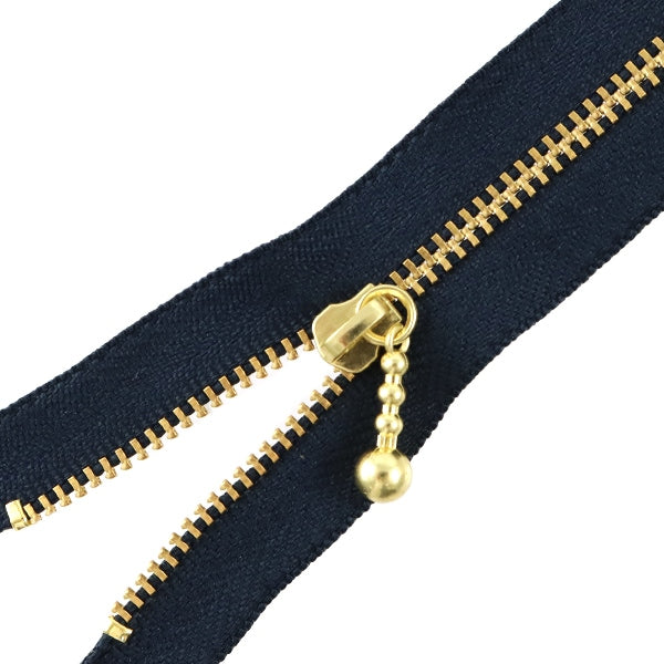 Zipper "Gold with ballsZipper 45cm 560 color DNDBL MGC33-45560] YKK