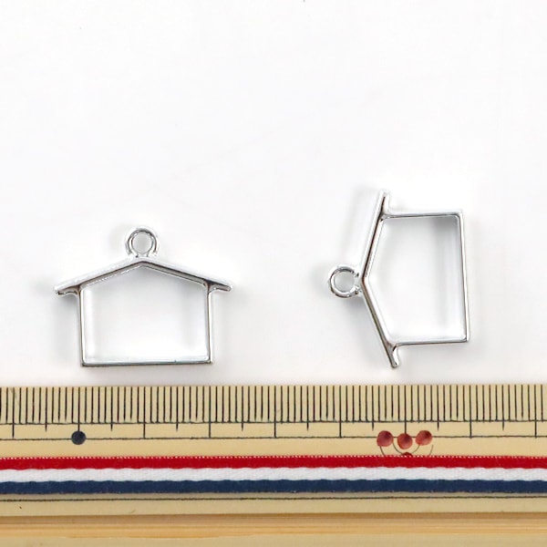 Resin frame "Resin Frame House Silver 2 DF-#4"