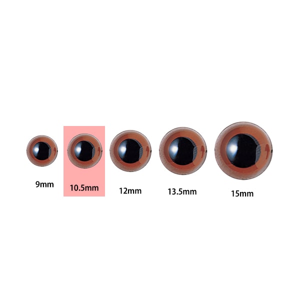 Pièce d'artisanat "Eye en plastique 10,5 mm brun foncé H430-307-10" Hamanaka Hamanaka