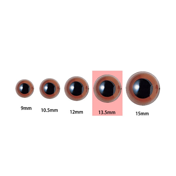 Handicraft parts "Plastic eye 13.5mm dark brown H430-307-13" Hamanaka