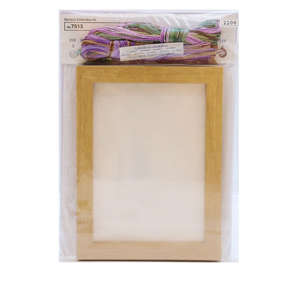 Kit de broderie "Cadre de fleur de 12 mois juillet Lavender Marie Catholine Collection 7513" Olympus Olim Pass