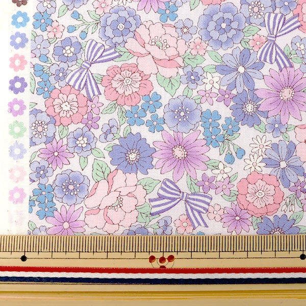 [From quantity 5] Fabric "Broad Small Flower Pattern Purple AP4187-8D" Cosmotex style