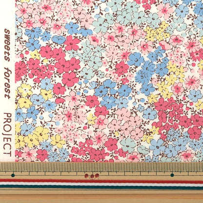 [Aus Menge 5] Stoff "BroadPrint Blumenmuster Pink KTS3414-A" COTTON KOBAYASHI