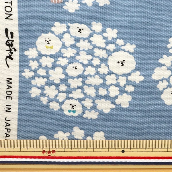 [Aus Quantität 5] Stoff "10. Leinwand Popcorn Hund Saxophon KTS6615-B" Cotton Kobayashi Cotton Kobayashi Kobayashi.