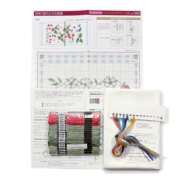 Kit de broderie "ONOE MEGUMITABLE CENTRE FRAISE WILD et BIRD 1203" Olympus ou Impass