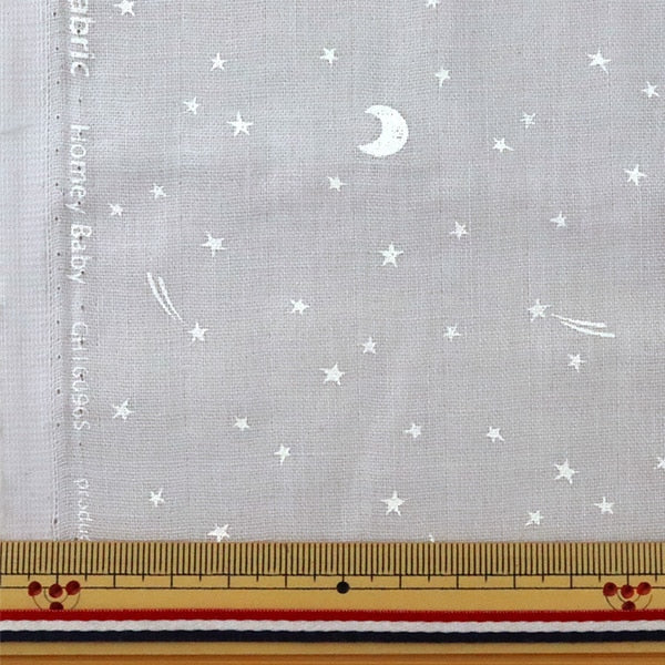 [From quantity 5] Fabric 『double gauze(Double gauze) Home Collection Star Light Gray GH10096S-A]