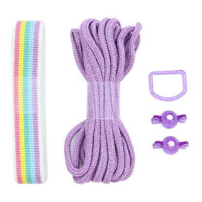 Set di nastro per artigianato "set di nastro himo arcobaleno Candy HTR-8 Grape"