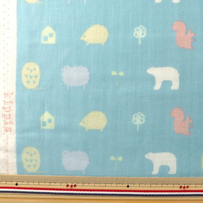 [From quantity 5] Fabric "Kippis (Kippis) double gauze(Double gauze) Print animals KPW-40B]