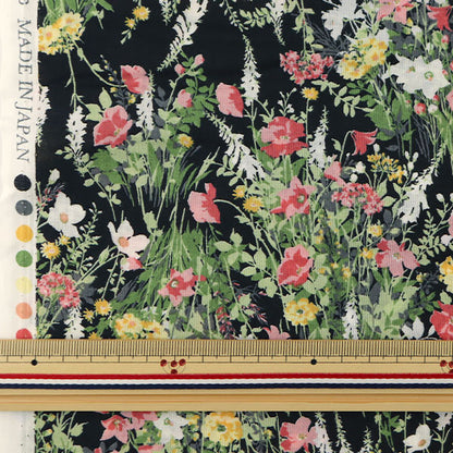 [De la cantidad 5] Fabric "60 préstamo Fluynyi Retro Flower Small Black NFA-1010-13f" Kokka Cocka