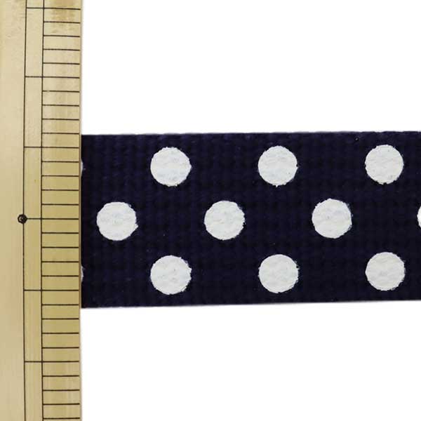 [From quantity 5] HandicraftTrim "Dot tape width width about 2.5cm navy x white TPD-L" KIYOHARA